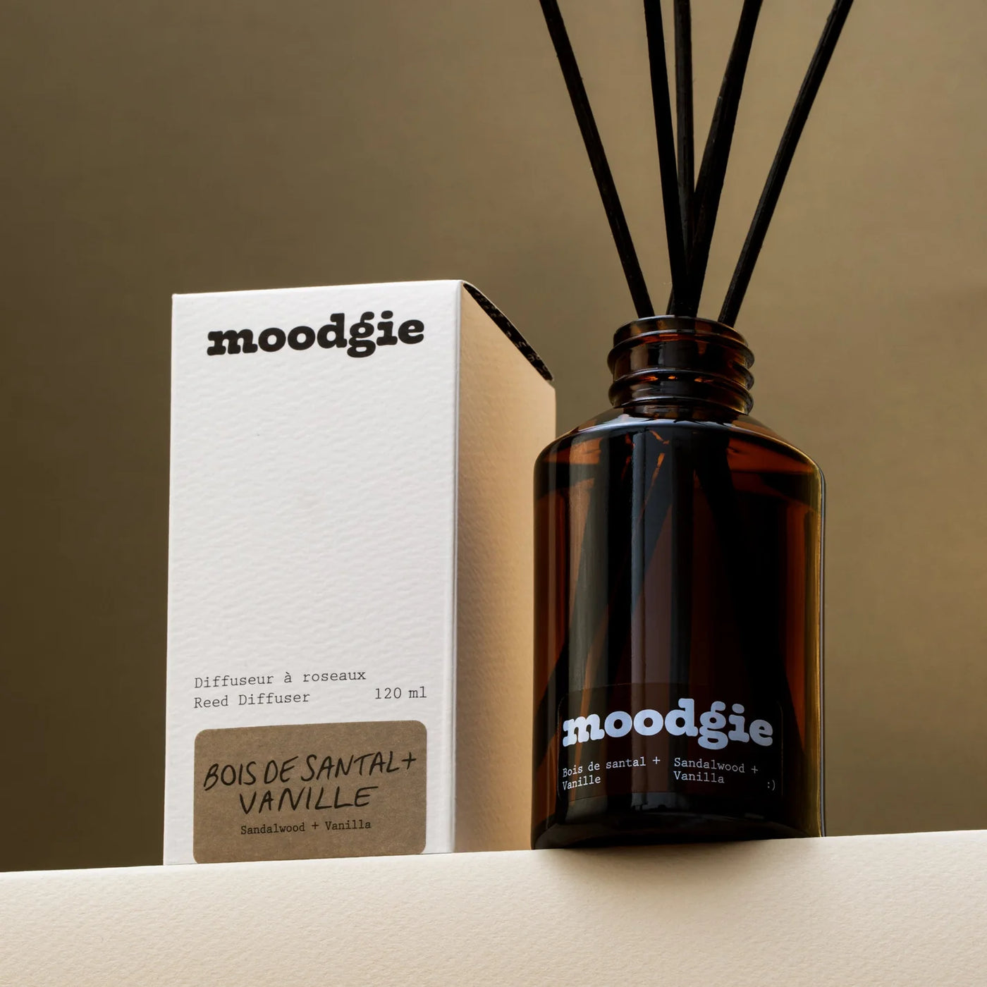 Sandalwood + Vanilla Reed Diffuser- moodgie