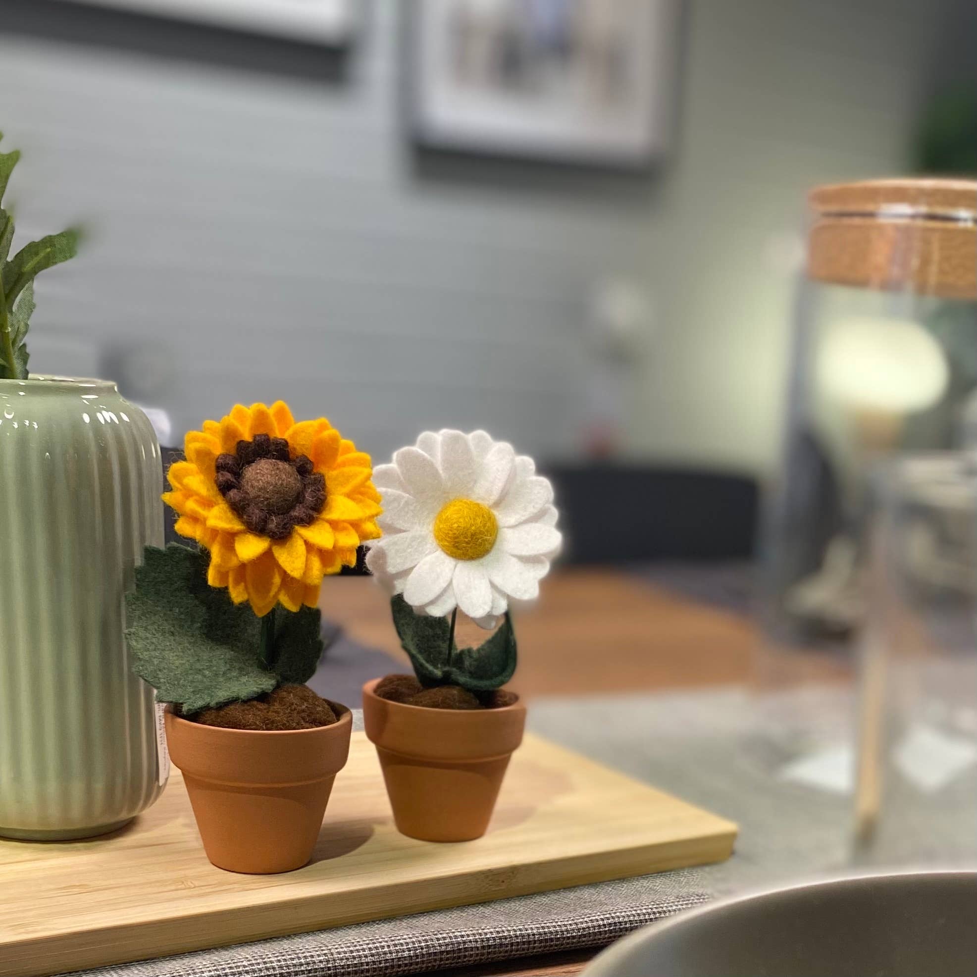 “Happy Fall” Various Handmade Felt Autumn Forever Flowers