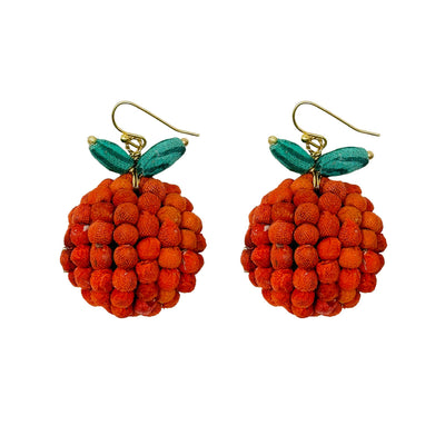 Kantha Orange Earrings
