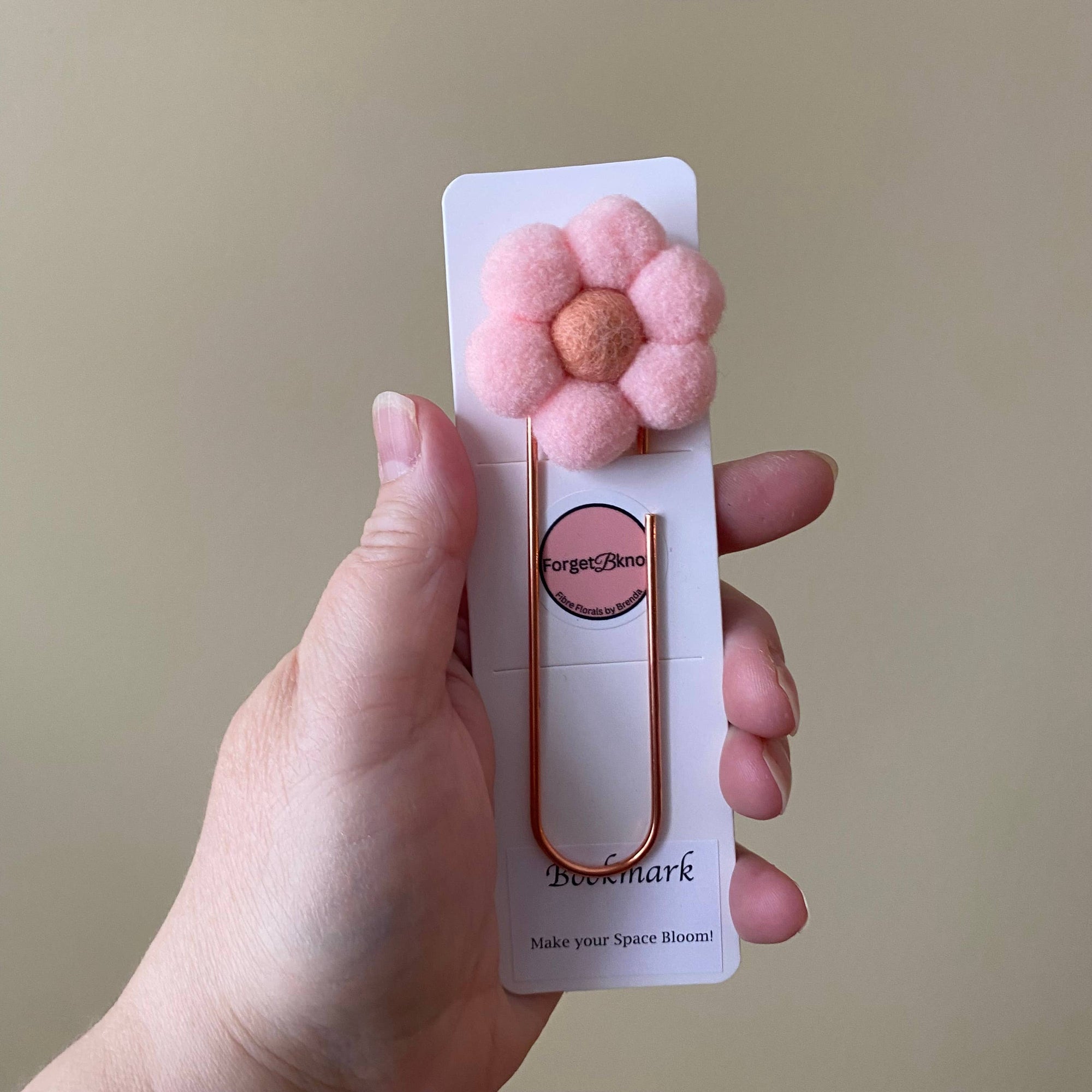 Flower Bookmark/ Oversized Paper Clip/ Pompom & Felt Flower 