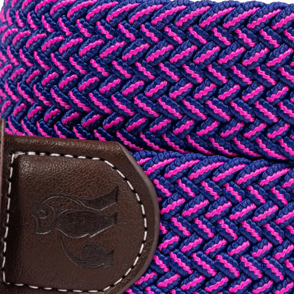 Water Bottle Upcycled Woven Belt - Rich Pink Fine Weave