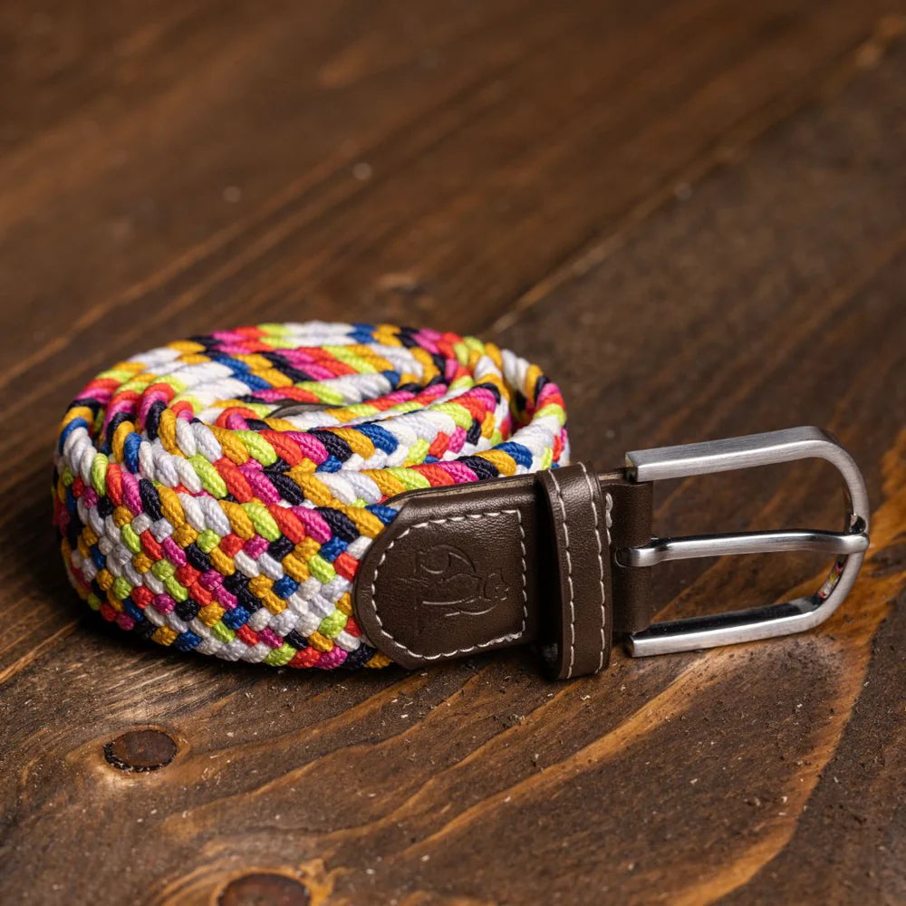 Water Bottle Upcycled Woven Belt - Versicoloured