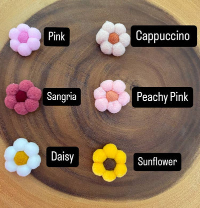 Double Flower Pompom, Felt & Macrame Forever Fibre Flower