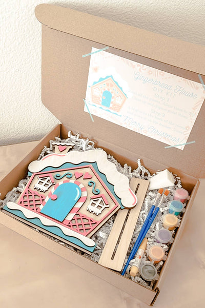 Kid's Paintable Gingerbread House - Christmas DIY