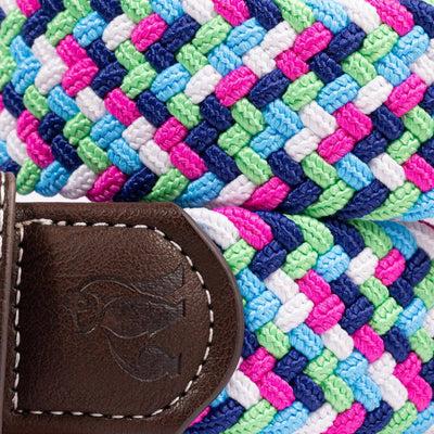 Water Bottle Upcycled Woven Belt - Bright Multi Zigzag