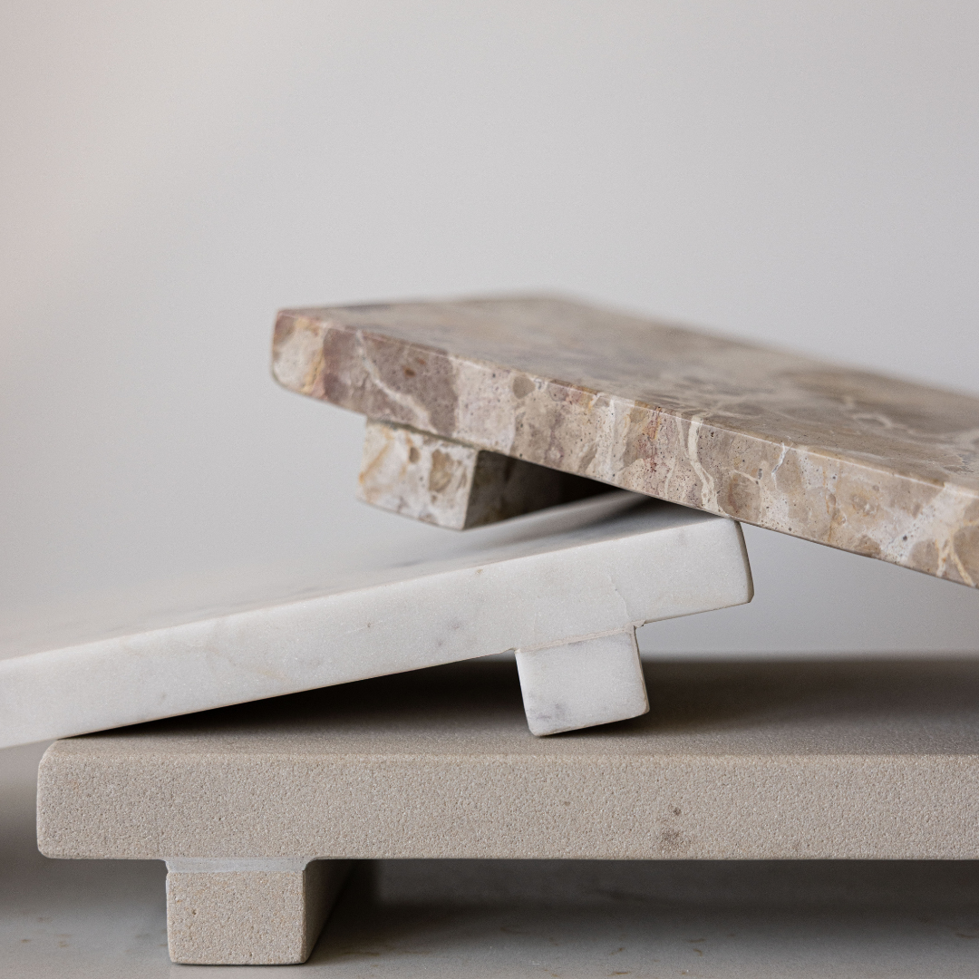 White Marble Trivet Riser