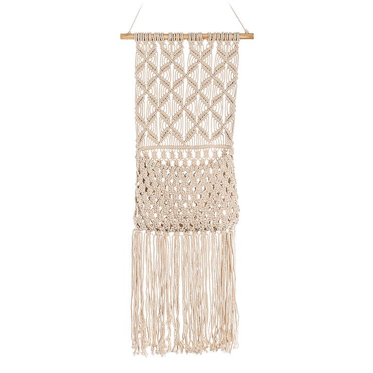 Long Macrame Wall Pocket