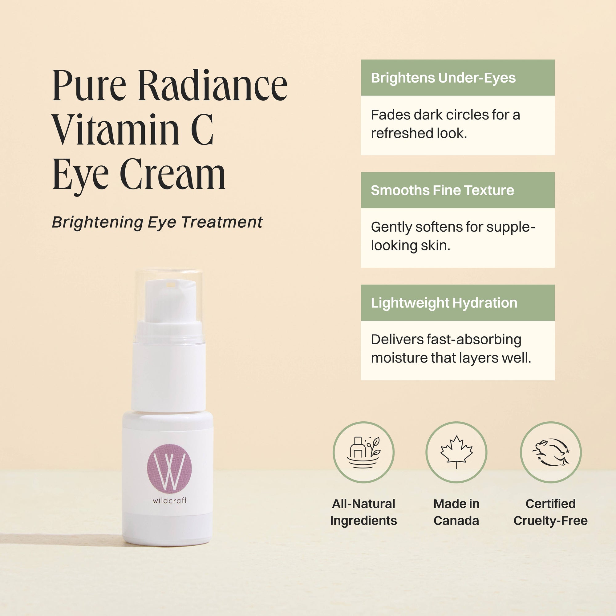 Pure Radiance Vitamin C Eye Cream - Wildcraft