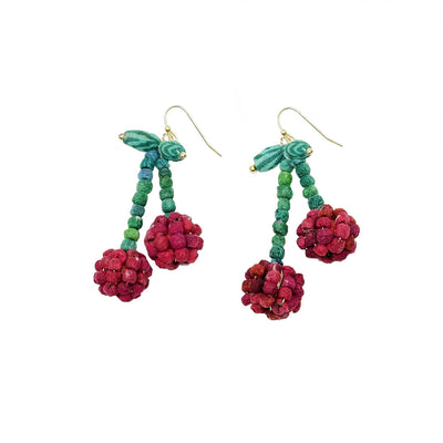 Kantha Cherry Earrings