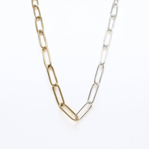 Duo | Silver And Gold Filled Combination Necklace Bambu