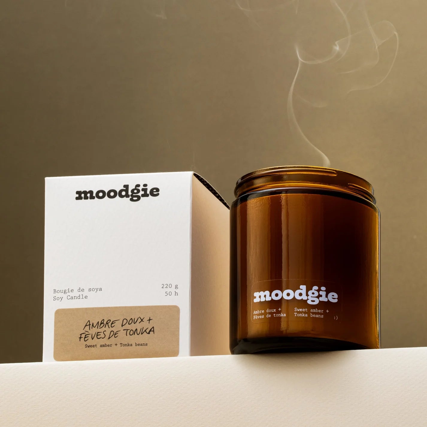 Sweet Amber + Tonka Beans Candle - moodgie