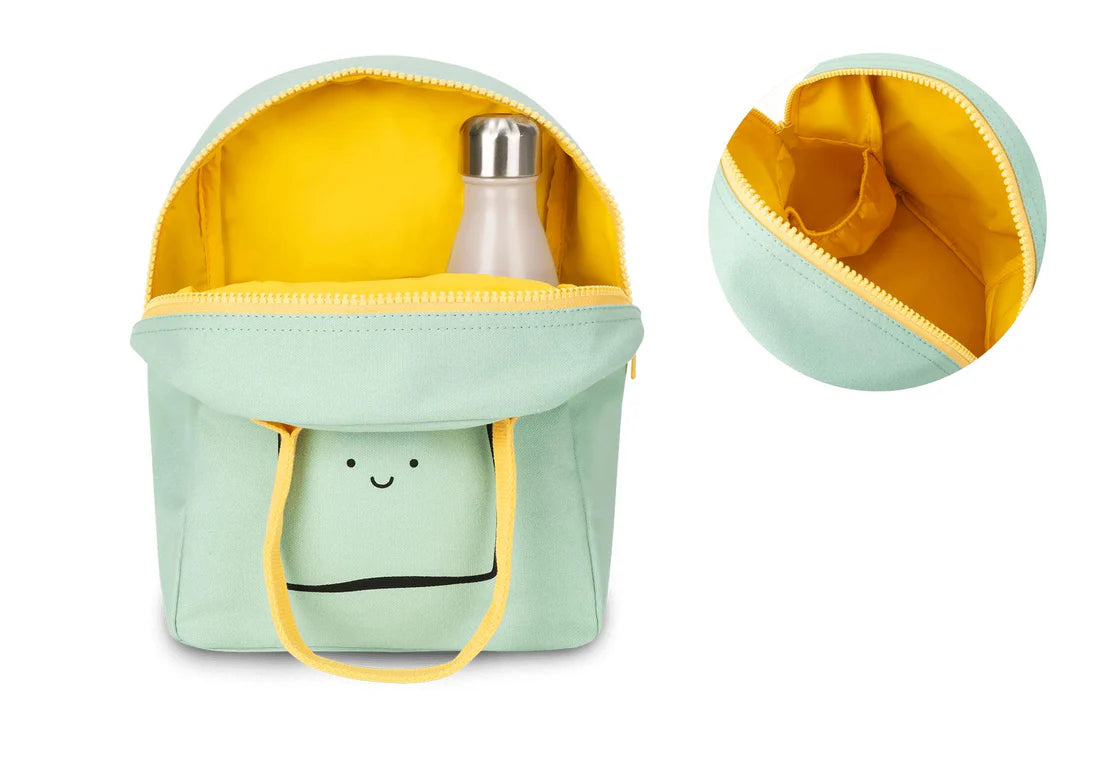 Zipper Lunch Bag: Happy Bread (Mint)- Fluf
