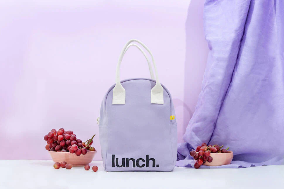 Zipper ‘Lunch’ Bag: Lavender - Fluf
