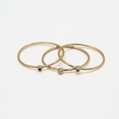 Matty Gold Lavender StoneRing- Bambu