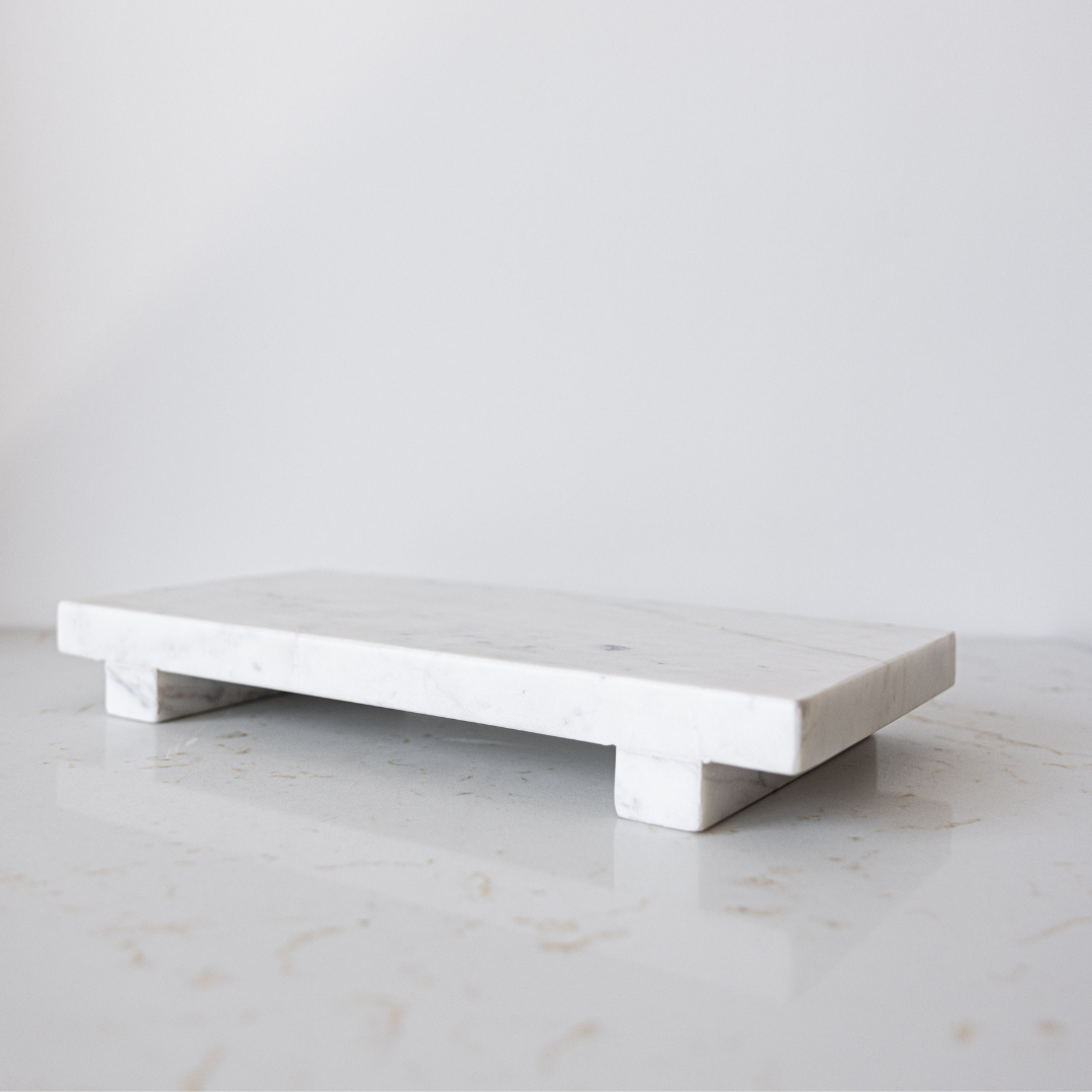 White Marble Trivet Riser