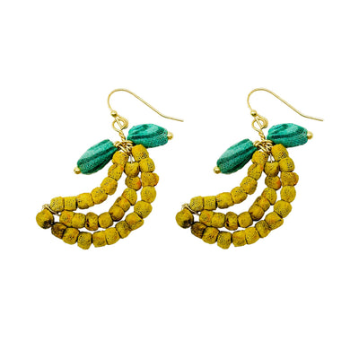 Kantha Banana Earrings