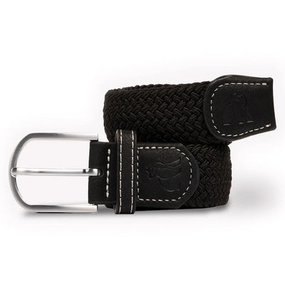 Water Bottle Upcycled Woven Belt - Black
