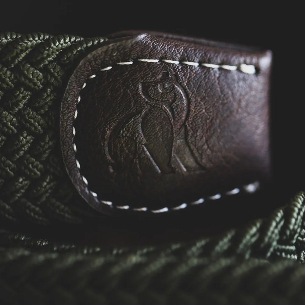 Water Bottle Upcycled Woven Belt - Black