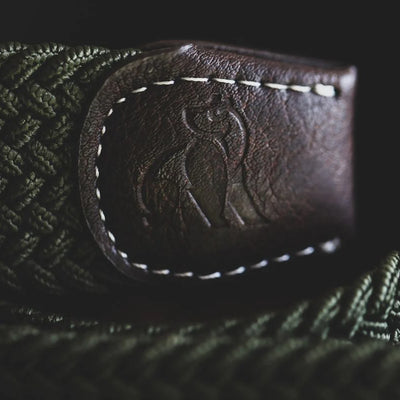Water Bottle Upcycled Woven Belt - Black
