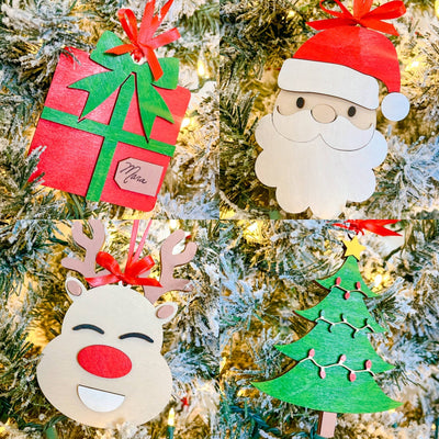 Kids Christmas DIY paintable Ornament Kit