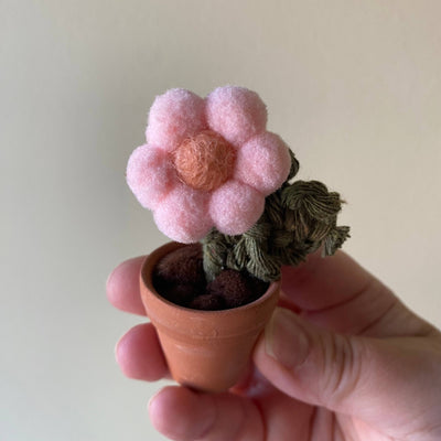 Pompom, Felt & Macrame Forever Fibre Flower - Mini