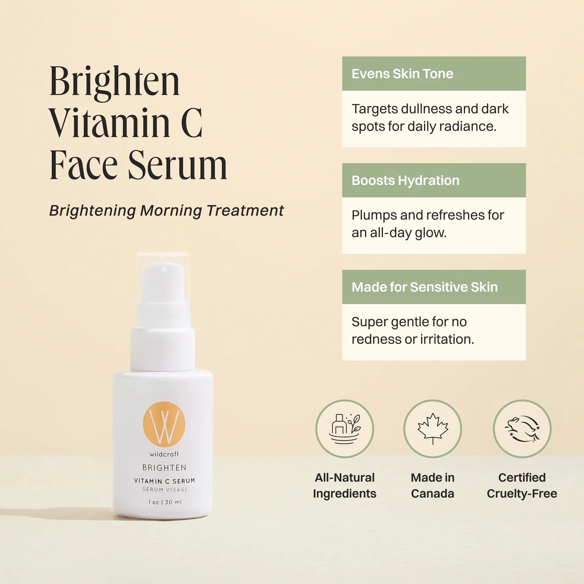 Brighten Vitamin C Face Serum - Wildcraft