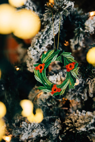 Quill Wreath Ornament: Ten Thousand Villages