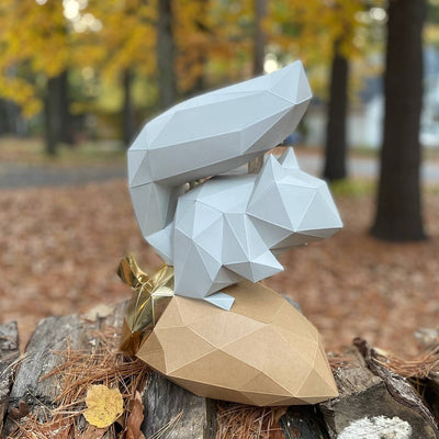 DIY Squirrel 3D paper origami model Kit