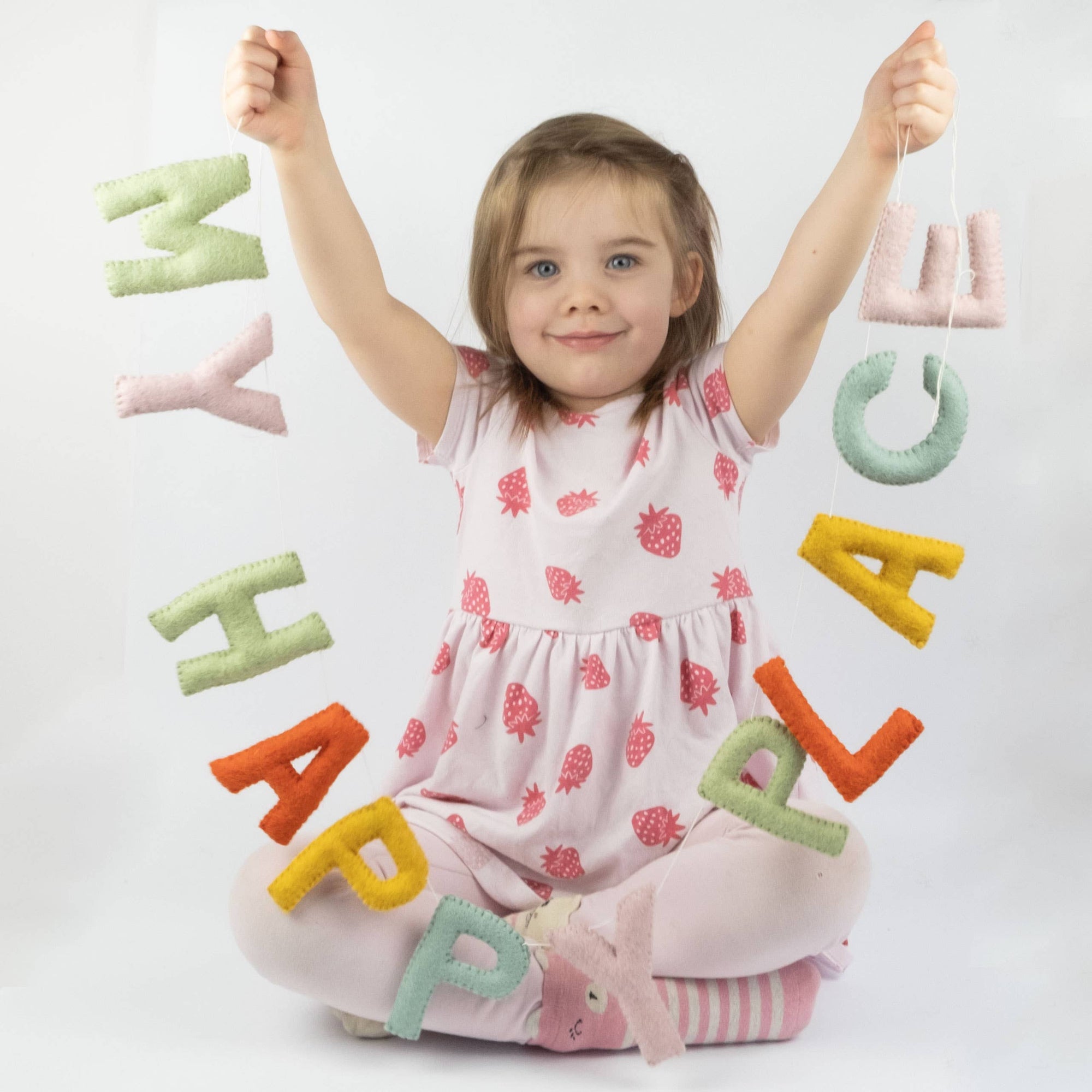 Positive Phrases: Felted Words Garland/Banner - Kids
