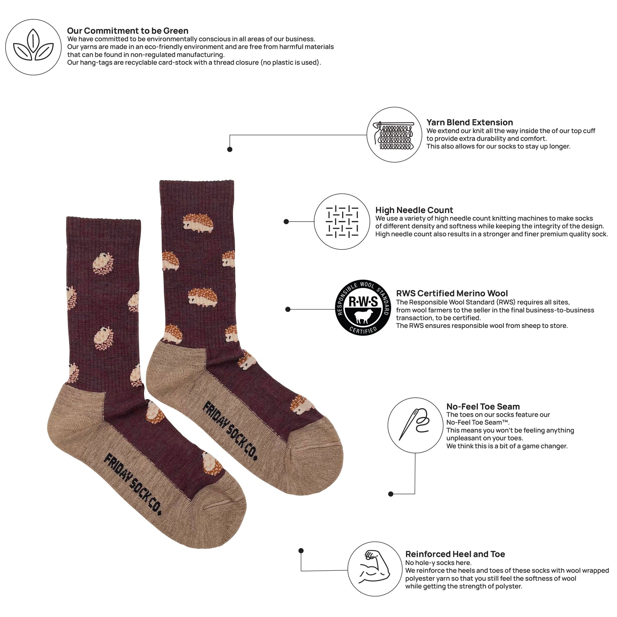 Men's Merino Wool Socks - Friday Sock Co