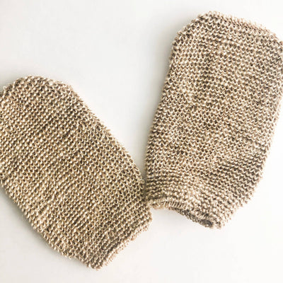 Natural Jute Mitt - Organic Biodegradable Exfoliating