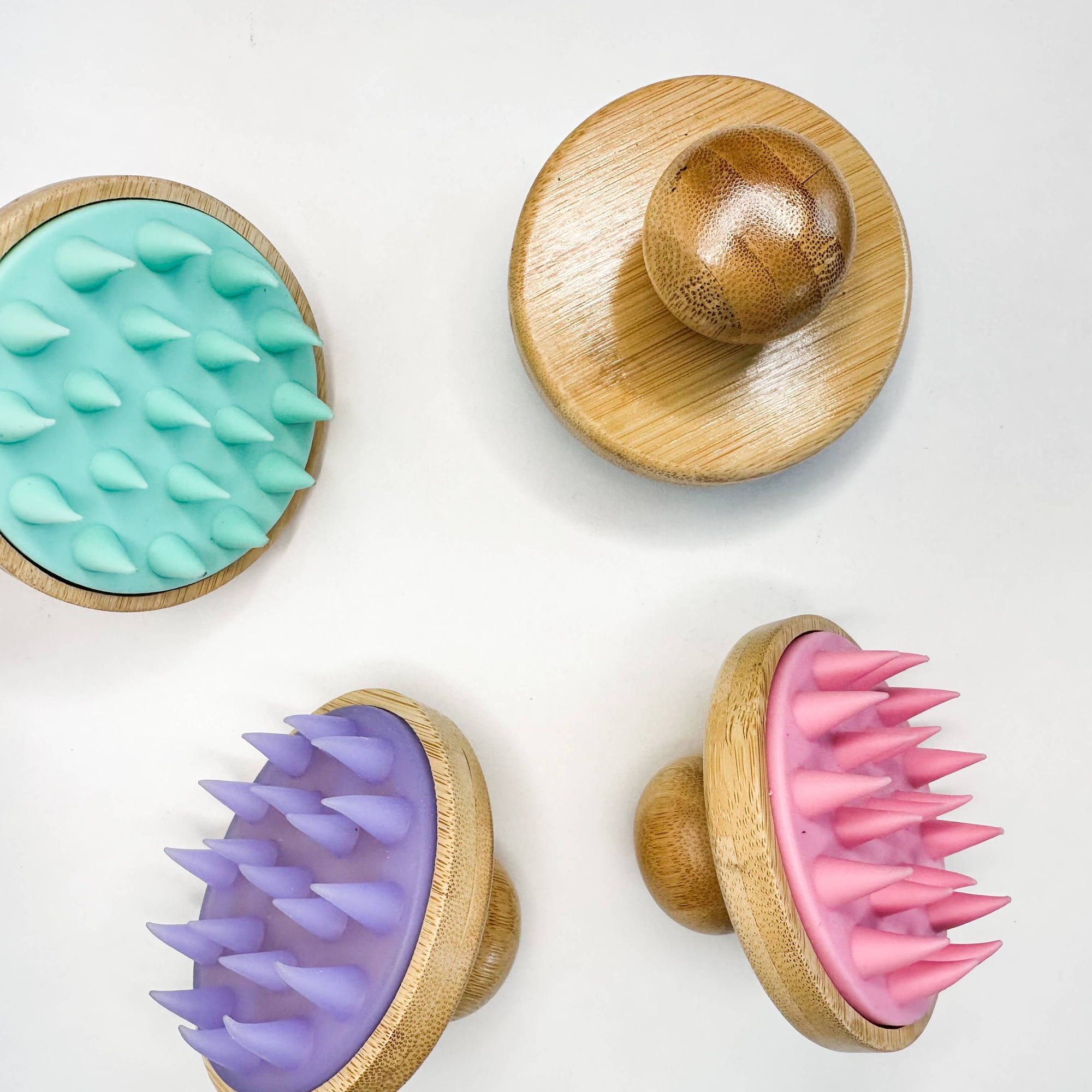 Silicone Bristle Shampoo Brush - Eco Friendly Scalp Massager