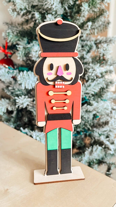 Kid's paintable Nutcracker - Christmas DIY family fun