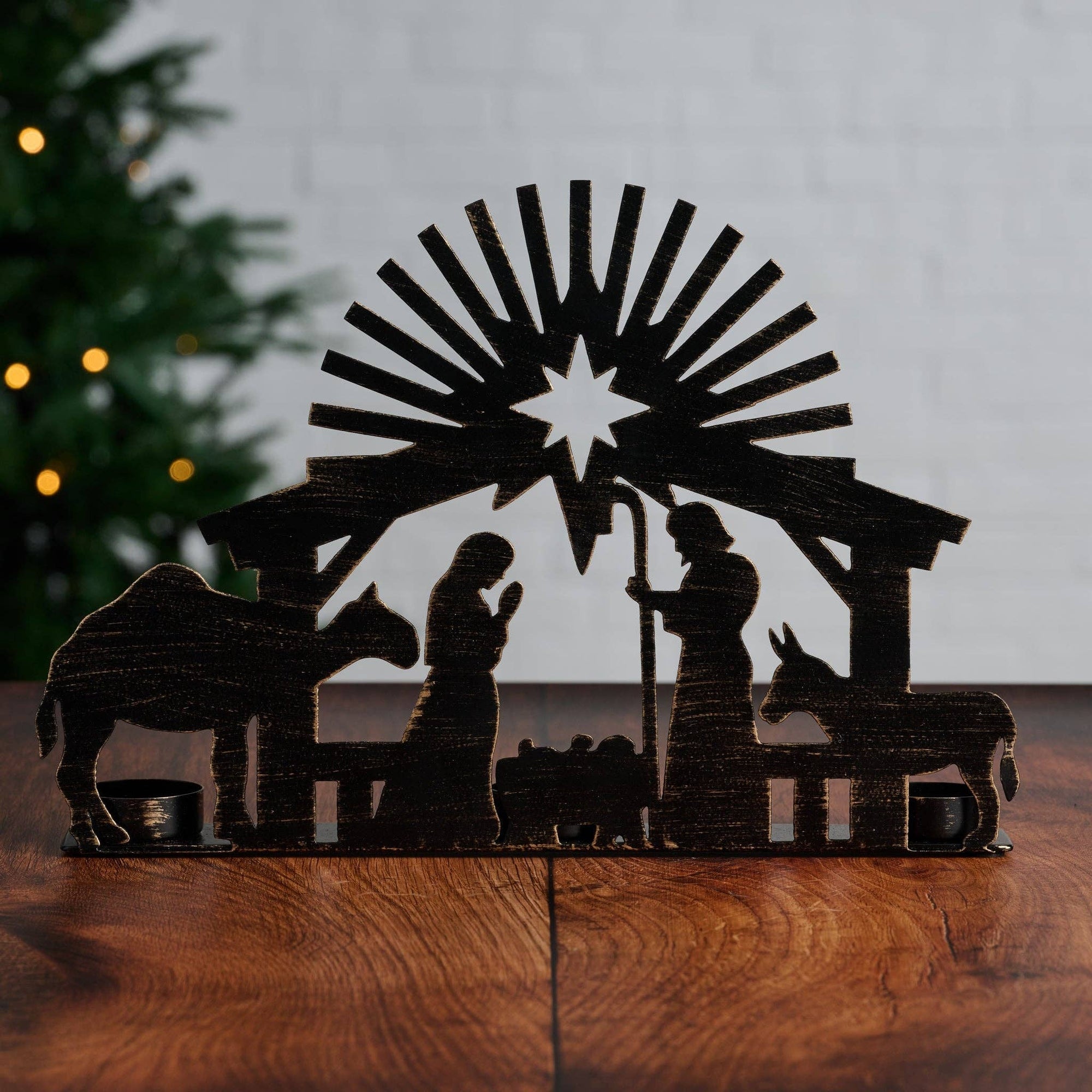 Iron Nativity Candleholder: Ten Thousand Villages