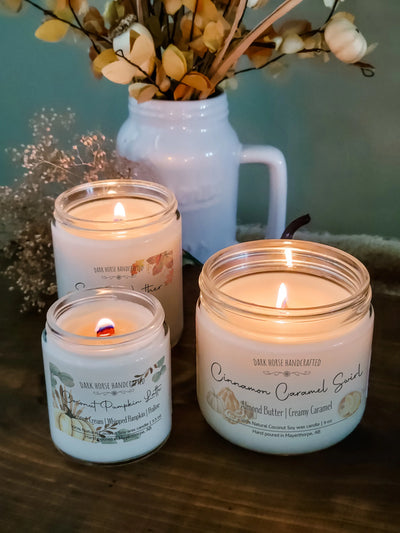Coconut Pumpkin Latte Soy Candle- Dark Horse Handcrafted