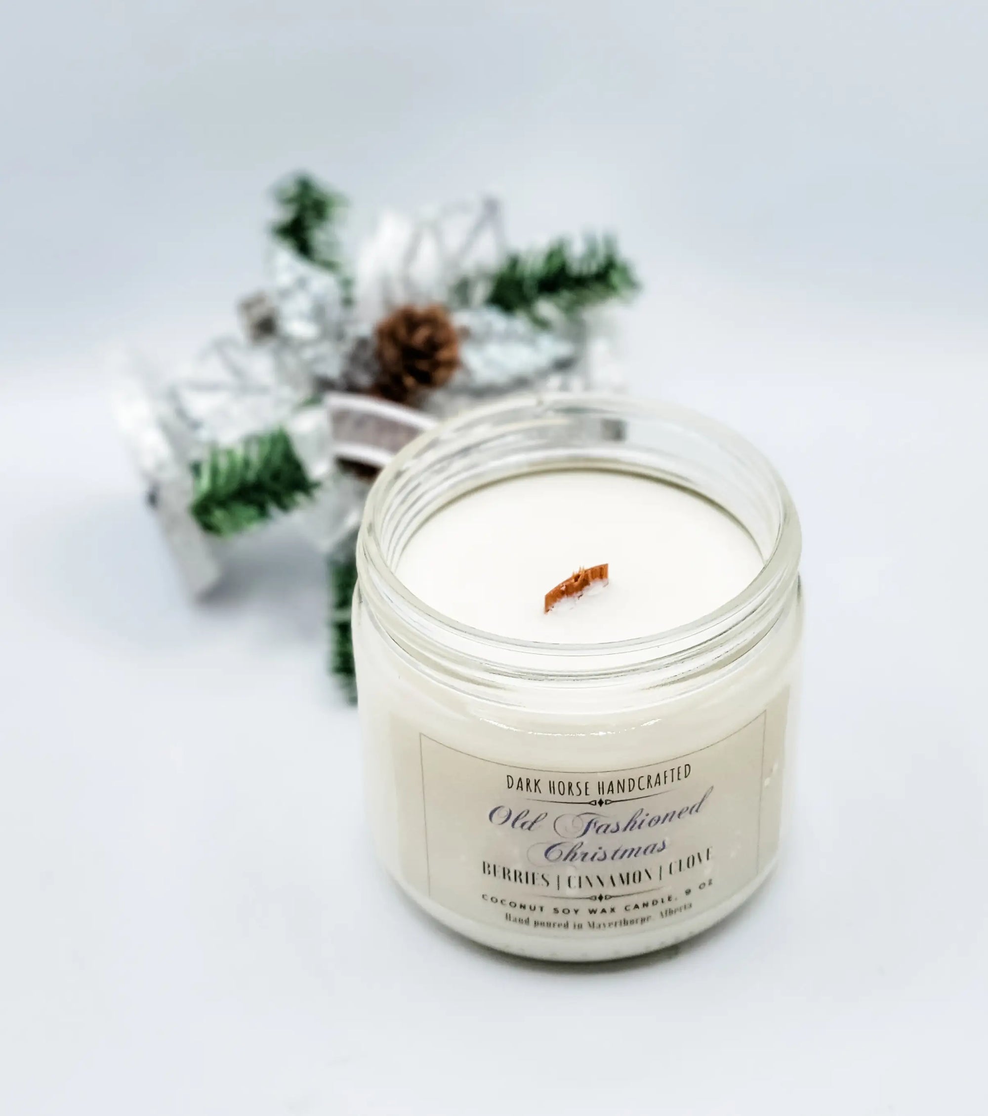 Old Fashioned Christmas Soy Candle- Dark Horse Handcrafted