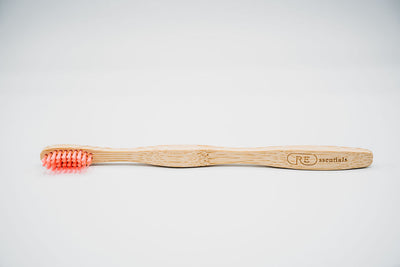Eco-friendly kids bamboo toothbrush pink