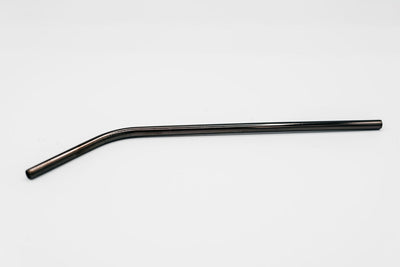 stainless steel reusable straw bent black