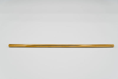 stainless steel reusable straw straight gold