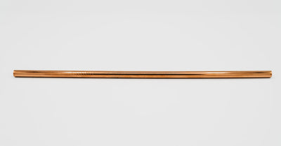 stainless steel reusable straw straight rose gold